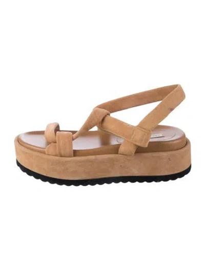 Pre-owned Neil J. Rodgers Suede Sandals In Brown