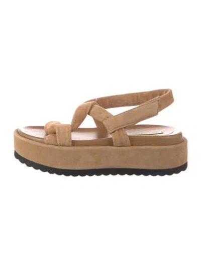 Pre-owned Neil J. Rodgers Suede Sandals In Neutrals