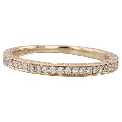 Pre-owned Neil Lane 0.55ctw Diamond Wedding Band 14k Gold Ring Ornate Pattern W/ Box In Multiple