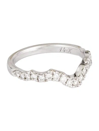 Pre-owned Neil Lane 14k Diamond Contour Band In Multicolor