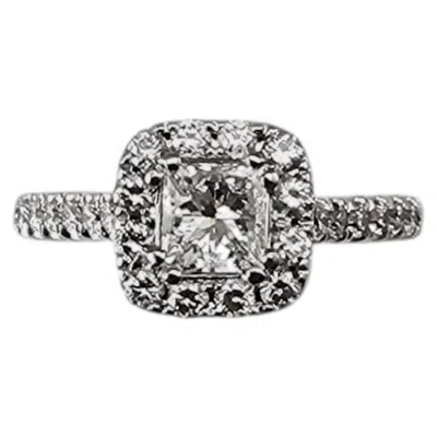 Pre-owned Neil Lane 14k Diamond Halo Engagement Ring Size 7.25-7.5 Certified #24301 In Multi