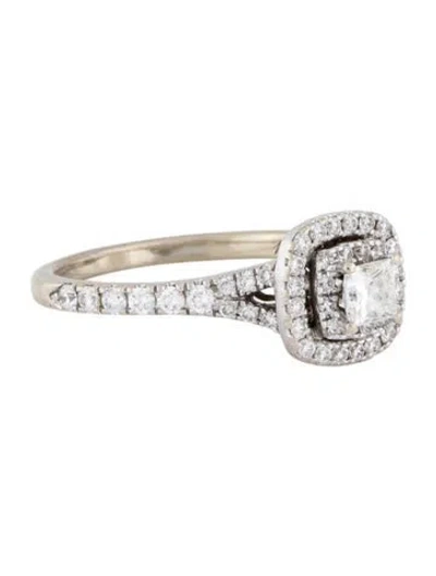 Pre-owned Neil Lane 14k Double Halo Diamond Engagement Ring In Multi