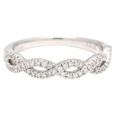 Pre-owned Neil Lane .25ctw Diamond Infinity Band Ring, 14k White Gold, Ring Size 6.5