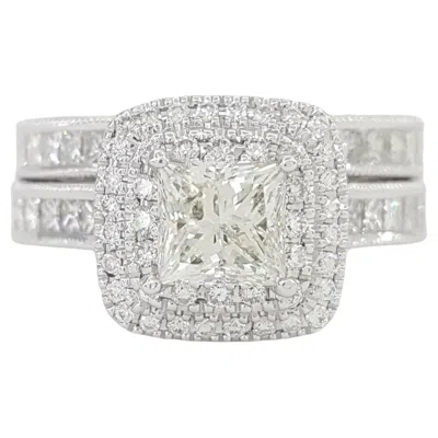Pre-owned Neil Lane Bridal Collection 2.5 Ct Total Weight Princess Cut Diamond Ring In Multi