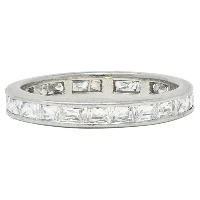 Pre-owned Neil Lane Couture French Cut 2.05 Ctw Diamond Eternity Channel Band Ring In Multi