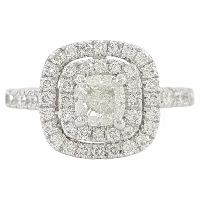 Pre-owned Neil Lane Cushion Cut Diamond Double Halo Ring In Multi