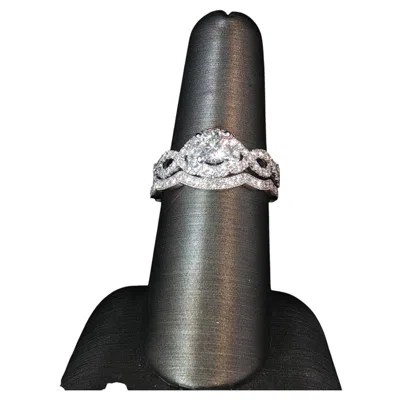 Pre-owned Neil Lane Estate  14k White Gold Diamond Ring Set 2 Piece Wedding Engagement Band