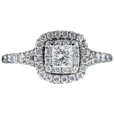 Pre-owned Neil Lane Princess Cut Diamond Engagement Ring 1.00 Carat 14 Karat White Gold