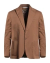Neill Katter Man Blazer Brown Size 42 Cotton, Elastane In Brown