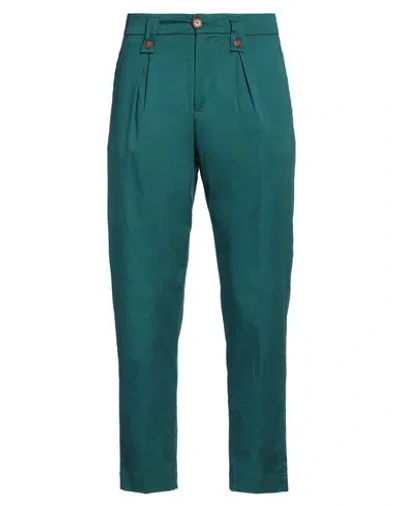 Neill Katter Man Pants Emerald Green Size 32 Cotton, Linen