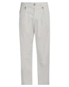 Neill Katter Man Pants Light Grey Size 36 Cotton, Linen