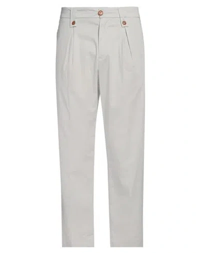 Neill Katter Man Pants Light Grey Size 36 Cotton, Linen