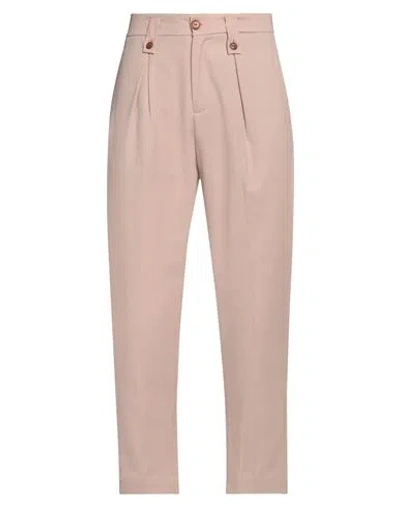 Neill Katter Man Pants Light Pink Size 34 Cotton, Linen