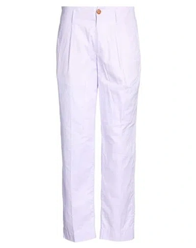 Neill Katter Man Pants Lilac Size 34 Cotton In Purple