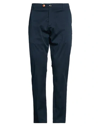 Neill Katter Man Pants Navy Size 36 Cotton, Elastane In Blue
