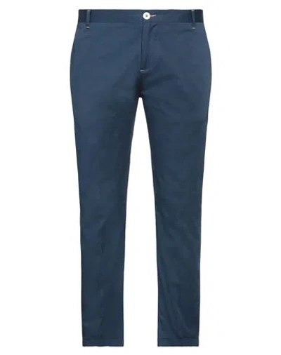 Neill Katter Man Pants Navy Size 38 Cotton, Elastane In Navy Blue