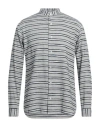 Neill Katter Man Shirt Grey Size Xl Cotton, Linen, Polyester In Grey