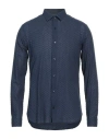 Neill Katter Man Shirt Midnight Blue Size S Polyester In Blue