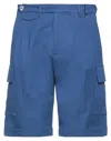 Neill Katter Man Shorts & Bermuda Shorts Blue Size 28 Cotton, Linen In Blue