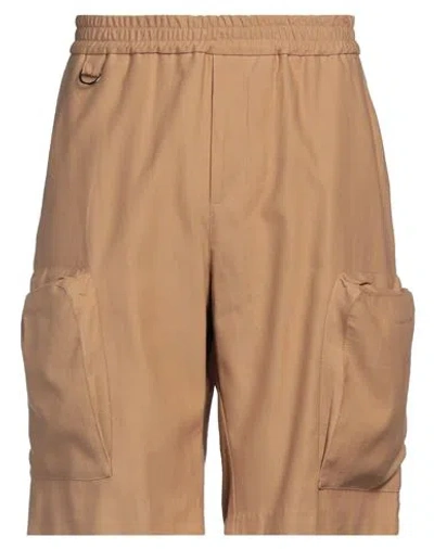 Neill Katter Man Shorts & Bermuda Shorts Camel Size 36 Cotton, Linen In Beige