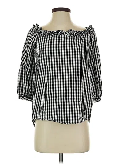 Pre-owned Neiman Marcus 3/4 Sleeve Blouse In Black