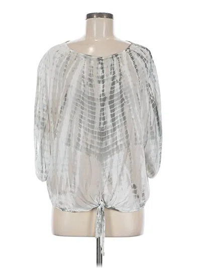 Pre-owned Neiman Marcus 3/4 Sleeve Blouse In Gray