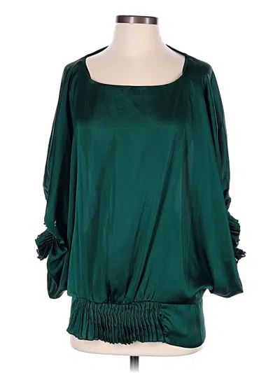 Pre-owned Neiman Marcus 3/4 Sleeve Blouse In Green