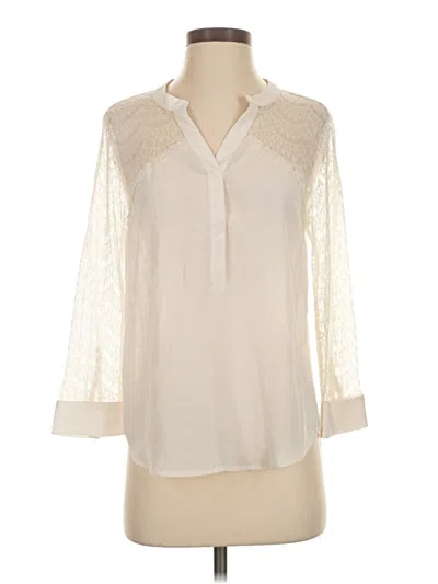 Pre-owned Neiman Marcus 3/4 Sleeve Blouse In Ivory