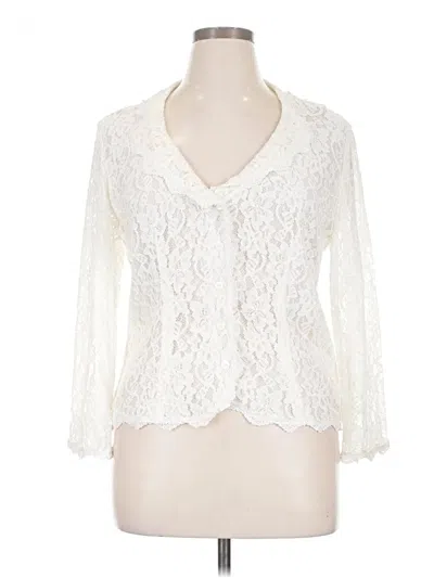 Pre-owned Neiman Marcus 3/4 Sleeve Blouse In Ivory