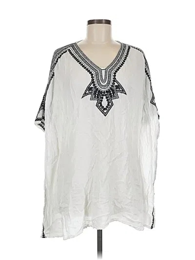 Pre-owned Neiman Marcus 3/4 Sleeve Blouse In Silver