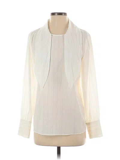 Pre-owned Neiman Marcus 3/4 Sleeve Blouse In White