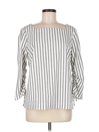 Pre-owned Neiman Marcus 3/4 Sleeve Blouse In White