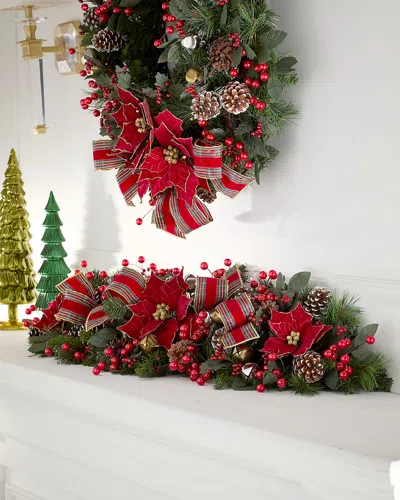 Neiman Marcus 46" Classic Christmas Mantel Garland In Multi