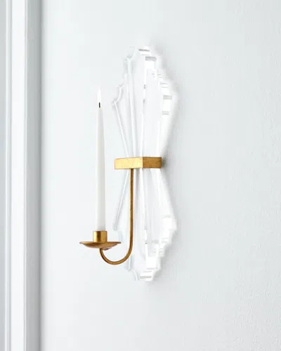 Neiman Marcus Acrylic Candle Sconce In Transparent