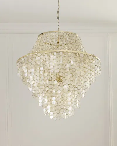 Neiman Marcus Alexandra 36" 4-light Medium Chandelier In White