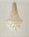 Neiman Marcus Alexandra Capiz Chandelier In Gold