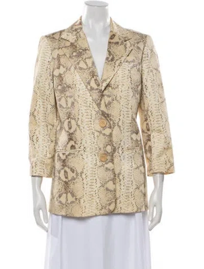 Pre-owned Neiman Marcus Animal Print Blazer In Neutrals