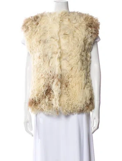 Pre-owned Neiman Marcus Animal Print Vest In Neutral