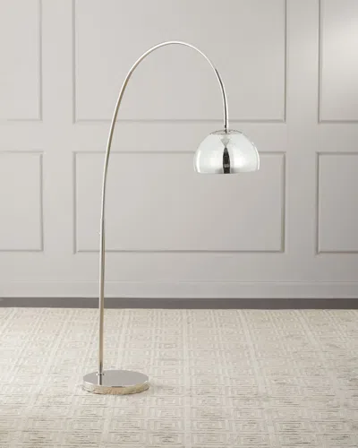 Neiman Marcus Arched Floor Lamp In Db Nickel