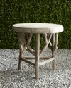 Neiman Marcus Artemis Faux-bois Side Table