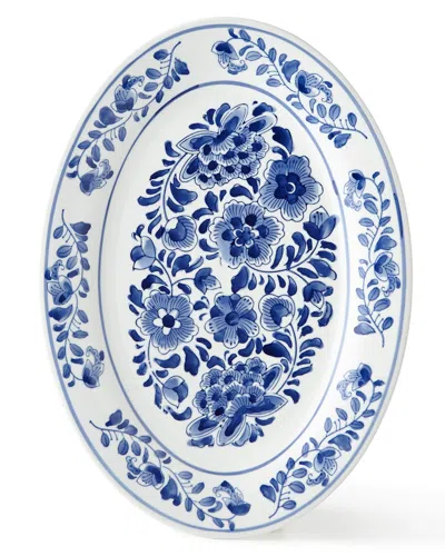 Neiman Marcus Assorted Blue & White Oval Platter