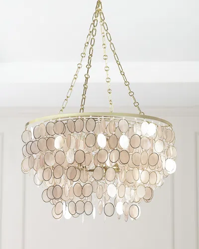 Neiman Marcus Aurora 3-light Chandelier In Gold