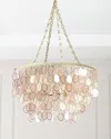 Neiman Marcus Aurora 3-light Chandelier In Blsh/gld