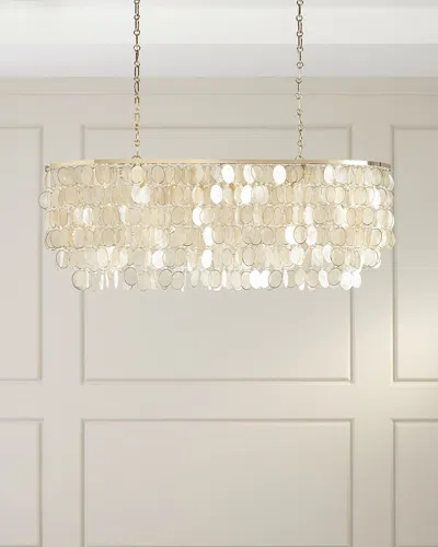 Neiman Marcus Aurora Linear Chandelier In Gold
