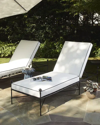 Neiman Marcus Avery Neoclassical Chaise In White