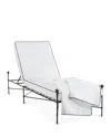 Neiman Marcus Avery Neoclassical Chaise Replacement Cover In White/black