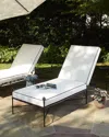 Neiman Marcus Avery Neoclassical Chaise In White/black