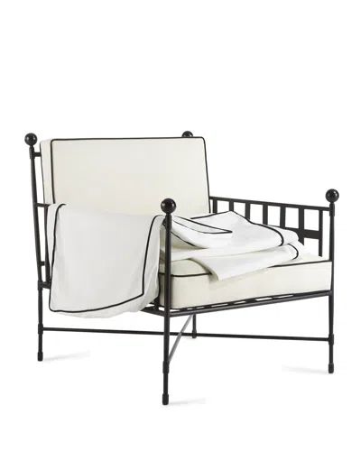 Neiman Marcus Avery Neoclassical Lounge Chair Replacement Cover In White