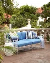 Neiman Marcus Avery Sofa, White/blue In Blue