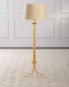 Neiman Marcus Bamboo Floor Lamp In Gold